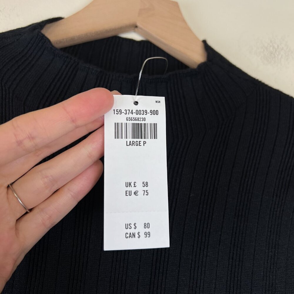 NWT Abercrombie & Fitch Black Paloma Long Sleeve Mini Dress - Picture 3 of 7